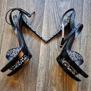 Zigi NY Black Label Crystal Platform Heels, Size 10 (41EU)